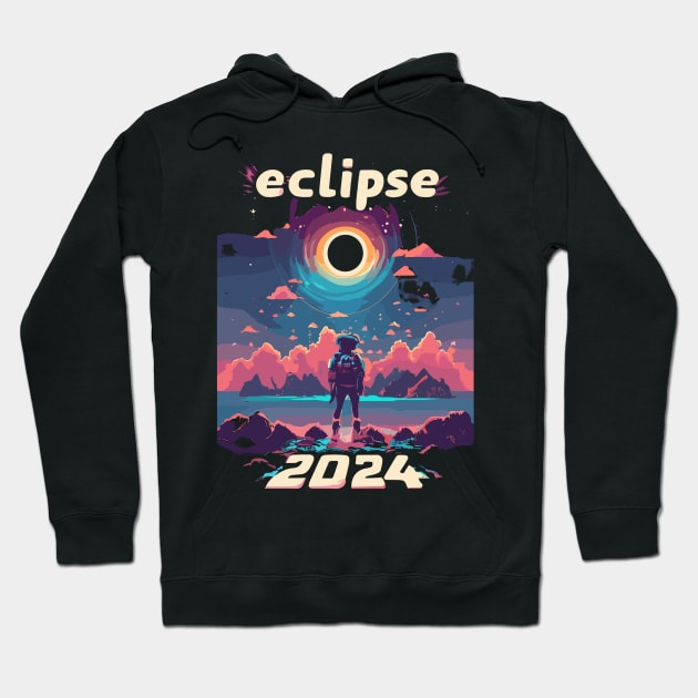 solar eclipse 2024 Hoodie by vaporgraphic